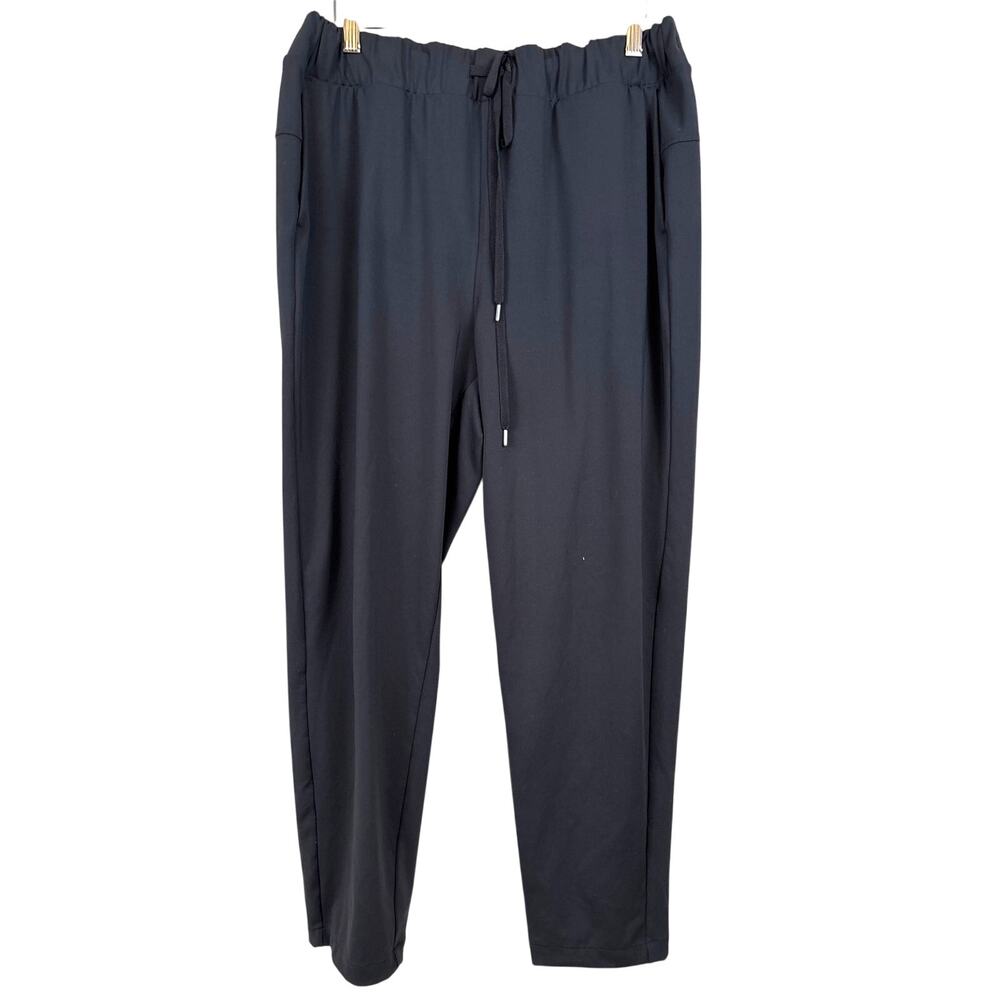Talbots Womens XL Black Everyday Stretch Straight Leg Pants Relaxed Pull On